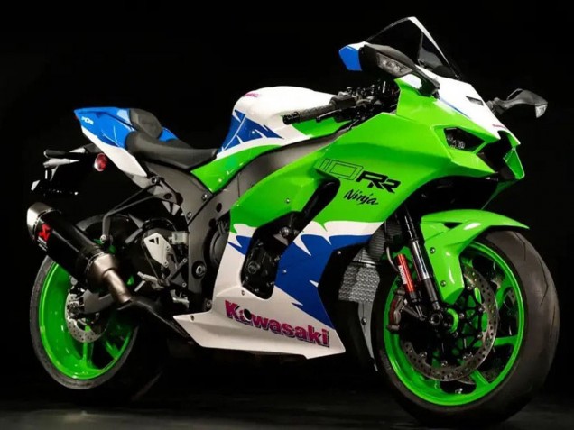 Kawasaki ZX10R Motorrad Verkleidung 2021-2025 - Weiss Grun Blau Schwarz