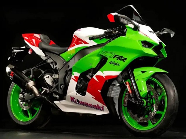 Kawasaki ZX10R Motorrad Verkleidung 2021-2025 - Weiss Grun Rot