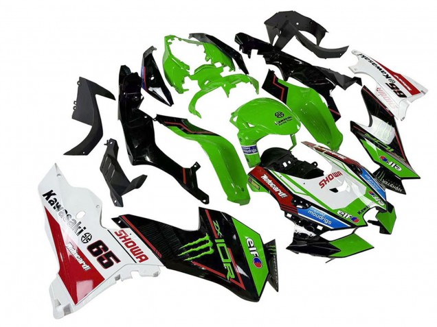 Kawasaki ZX10R Motorrad Verkleidung 2021-2025 - Grun Schwarz Weiss Rot Blau Showr Elf Monster
