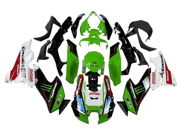 Kawasaki ZX10R Motorrad Verkleidung 2021-2025 - Grun Schwarz Weiss Rot Blau Showr Elf Monster