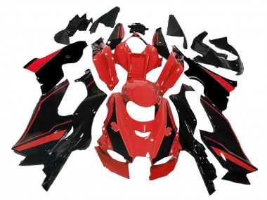 Kawasaki ZX10R Motorrad Verkleidung 2021-2025 - Rot Glanzendes Schwarz