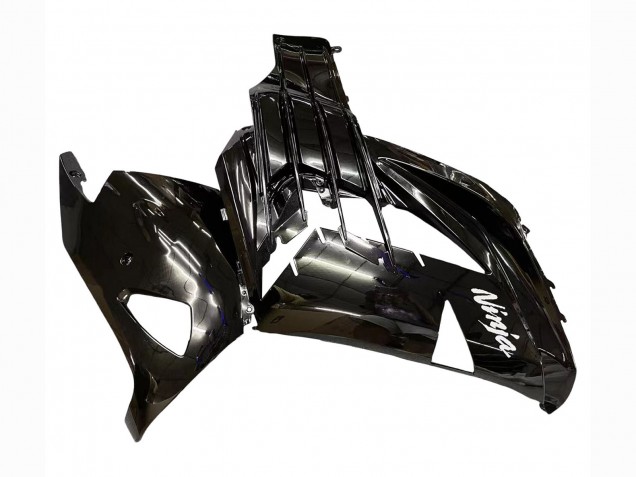 Kawasaki ZX14R ZZR1400 Motorrad Verkleidung 2012-2024 - Glanzendes Schwarz Matt Schwarz Weiss Ninja