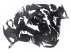 Kawasaki ZX14R ZZR1400 Motorrad Verkleidung 2012-2024 - Glanzendes Schwarz Matt Schwarz Weiss Ninja