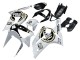 Kawasaki ZX6R Motorrad Verkleidung 2003-2004 - Weiss Schwarz Motul Lucky Strike
