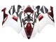 Kawasaki ZX6R Motorrad Verkleidung 2007-2008 - Weiss Rot