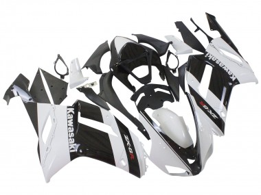 Kawasaki ZX6R Motorrad Verkleidung 2007-2008 - Weiss Schwarz