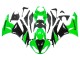 Kawasaki ZX6R Motorrad Verkleidung 2009-2012 - Grun Glanzendes Schwarz