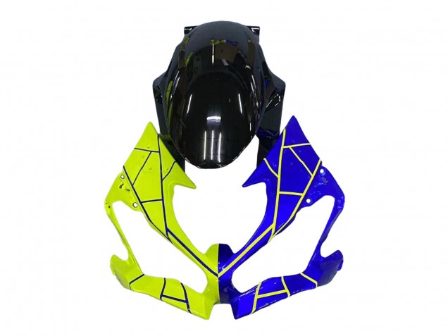 Kawasaki ZX6R Motorrad Verkleidung 2019-2022 - Blau Gelb