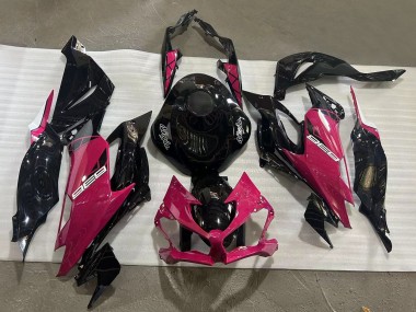 Kawasaki ZX6R Motorrad Verkleidung 2019-2022 - Glanzendes Schwarz Rosa Ninja