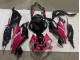 Kawasaki ZX6R Motorrad Verkleidung 2019-2022 - Glanzendes Schwarz Rosa Ninja