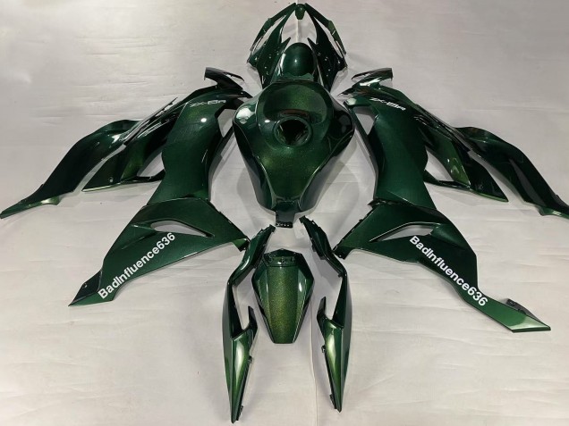 Kawasaki ZX6R Motorrad Verkleidung 2019-2022 - Dunkel Grun