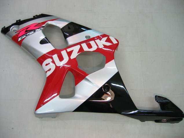 Suzuki GSXR1000 Motorrad Verkleidung 2000-2002 - Rot Silber Weiss Schwarz