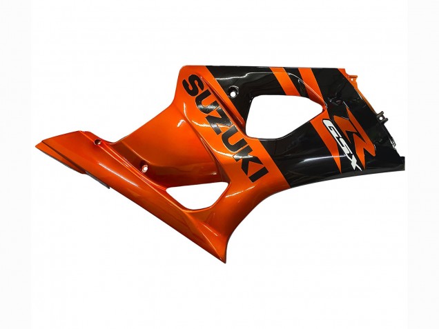 Suzuki GSXR 1000 Motorrad Verkleidung 2003-2004 - Burnt Orange Glanzendes Schwarz