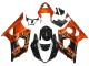 Suzuki GSXR 1000 Motorrad Verkleidung 2003-2004 - Burnt Orange Glanzendes Schwarz