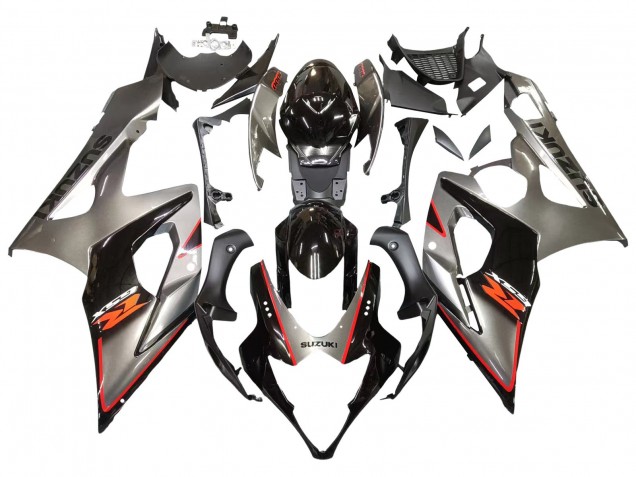 Suzuki GSXR 1000 Motorrad Verkleidung 2005-2006 - Silber Schwarz Rot