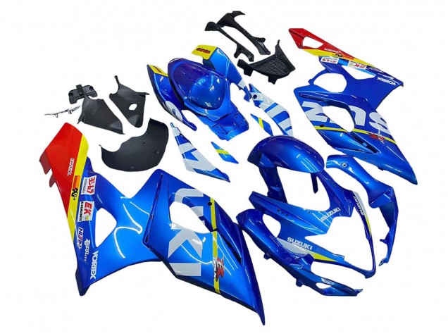 Suzuki GSXR 1000 Motorrad Verkleidung 2005-2006 - Blau Gelb Rot Weiss