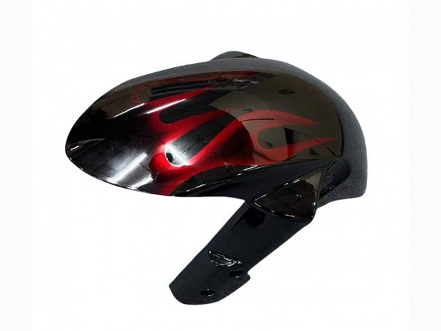 Suzuki GSXR 1000 Motorrad Verkleidung 2007-2008 - Schwarz Rot Flamme
