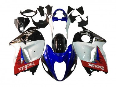 Suzuki GSXR 1300 Hayabusa Motorrad Verkleidung 1996-2007 - Weiss Blau Rot Makita Schwarz