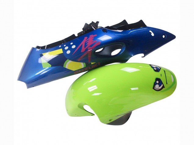 Suzuki GSXR 1300 Hayabusa Motorrad Verkleidung 1996-2007 - Blau Grun Hai 46