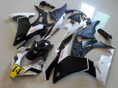 Honda CBR500R Motorrad Verkleidung 2013-2015 - Weiss Gelb Glanzendes Schwarz Denso