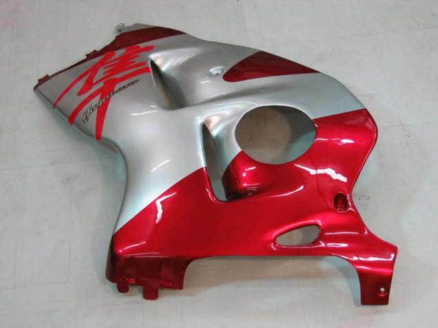 Suzuki GSXR 1300 Hayabusa Motorrad Verkleidung 1996-2007 - Silber Rot Hayabusa
