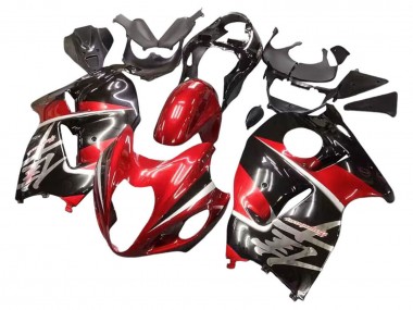 Suzuki GSXR 1300 Hayabusa Motorrad Verkleidung 1996-2007 - Rot Glanzendes Schwarz Hayabusa