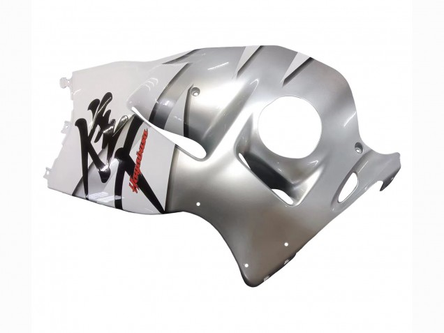 Suzuki GSXR 1300 Hayabusa Motorrad Verkleidung 1996-2007 - Weiss Silber Hayabusa