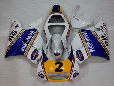 Honda NSR250R MC28 P4 Motorrad Verkleidung 1994-1996 - Weiss Blau Gelb Gold Rothmans Elf 2