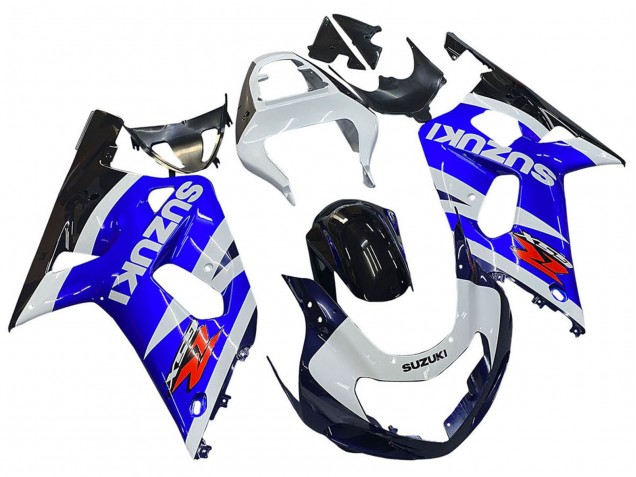 Suzuki GSXR 600 / GSXR 750 Motorrad Verkleidung 2001-2003 - Blau Weiss Glanzendes Schwarz Rot