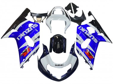 Suzuki GSXR 600 / GSXR 750 Motorrad Verkleidung 2001-2003 - Blau Weiss Glanzendes Schwarz Rot
