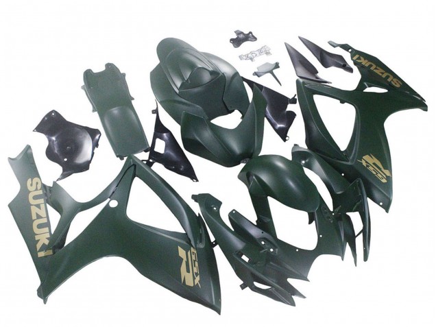 Suzuki GSXR 600 / GSXR 750 Motorrad Verkleidung 2006-2007 - Matt Armee Grun
