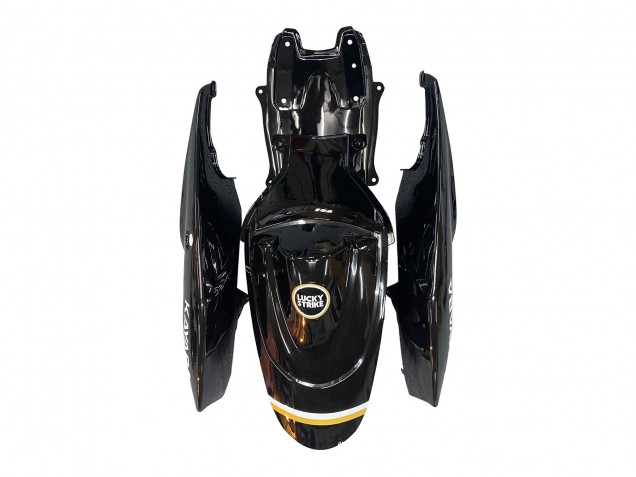 Suzuki GSXR 600 / GSXR 750 Motorrad Verkleidung 2006-2007 - Glanzendes Schwarz Weiss Motul Lucky Strike