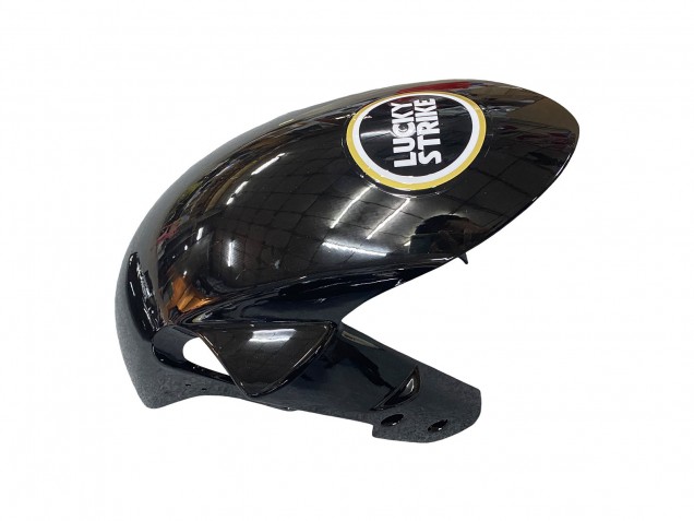 Suzuki GSXR 600 / GSXR 750 Motorrad Verkleidung 2006-2007 - Glanzendes Schwarz Weiss Motul Lucky Strike