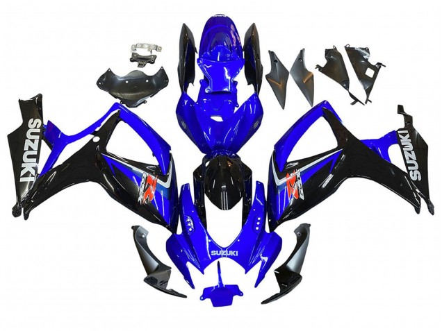 Suzuki GSXR 600 / GSXR 750 Motorrad Verkleidung 2006-2007 - Blau Schwarz Rot