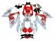 Suzuki GSXR 600 / GSXR 750 Motorrad Verkleidung 2008-2010 - Weiss Rot Motul Lucky Strike