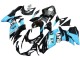 Suzuki GSXR 600 / GSXR 750 Motorrad Verkleidung 2011-2024 - Glanzendes Schwarz Hellblau