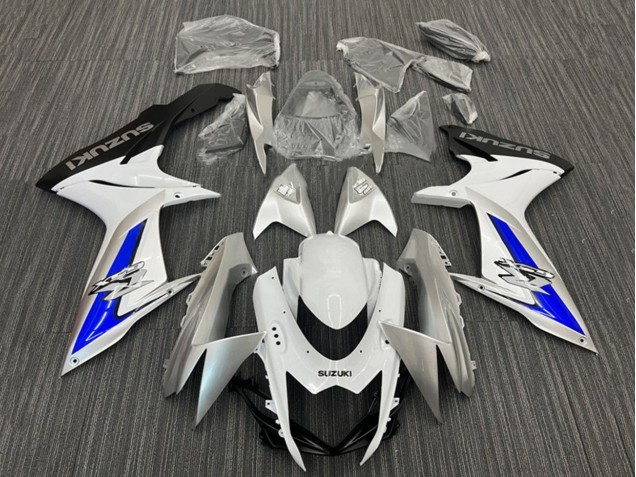 Suzuki GSXR 600 / GSXR 750 Motorrad Verkleidung 2011-2024 - Weiss Silber Blau Schwarz