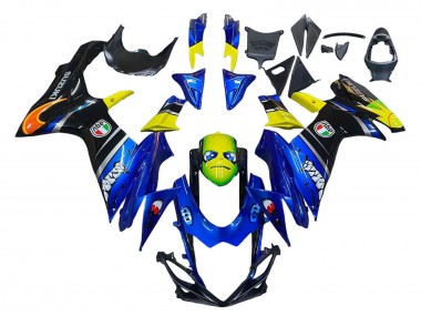 Suzuki GSXR 600 / GSXR 750 Motorrad Verkleidung 2011-2024 - Blau Gelb