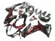 Suzuki GSXR 600 / GSXR 750 Motorrad Verkleidung 2011-2024 - Glanzendes Schwarz Rot Flamme
