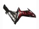 Suzuki GSXR 600 / GSXR 750 Motorrad Verkleidung 2011-2024 - Glanzendes Schwarz Rot Flamme