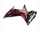 Suzuki GSXR 600 / GSXR 750 Motorrad Verkleidung 2011-2024 - Glanzendes Schwarz Rot Flamme
