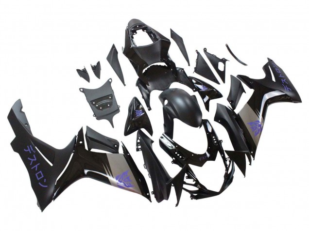 Suzuki GSXR 600 / GSXR 750 Motorrad Verkleidung 2011-2024 - Matt Schwarz Grau Lila