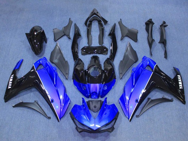 Yamaha YZF R3/R25 Motorrad Verkleidung Kit 2015-2018 - Blau Glanzendes Schwarz