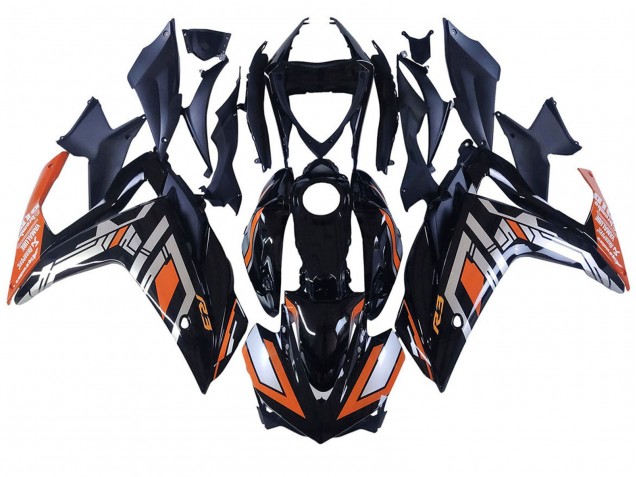 Yamaha YZF R3/R25 Motorrad Verkleidung 2015-2018 - Blau Orange Silber Yamalube