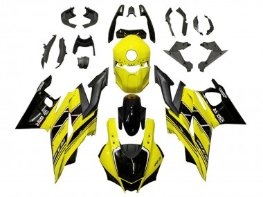 Yamaha YZF R3/R25 Motorrad Verkleidung 2019-2021 - Gelb Schwarz Carbonfaser