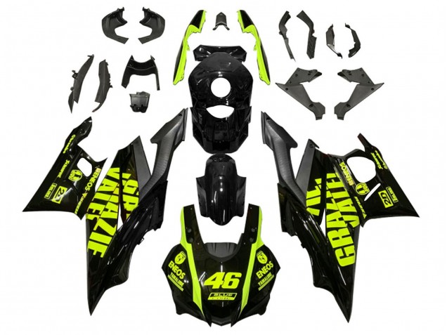 Yamaha YZF R3/R25 Motorrad Verkleidung 2019-2021 - Schwarz Neon Gelb 46