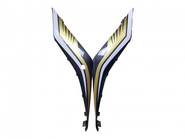 Yamaha YZF R3/R25 Motorrad Verkleidung 2022-2024 - Schwarzer Carbonfaser Stil Goldrot ABBOT