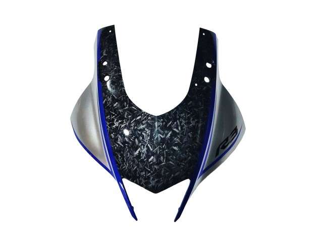 Yamaha YZF R3/R25 Motorrad Verkleidung 2022-2024 - Marble Schwarz Silber Blau Geschmiedet Carbonfaser Stil