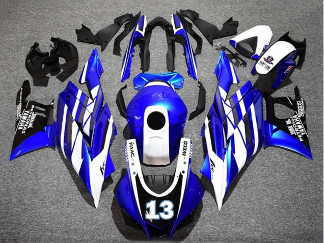 Yamaha YZF R3/R25 Motorrad Verkleidung 2022-2024 - Blau Weiss Schwarz Petronas Yamalube 13