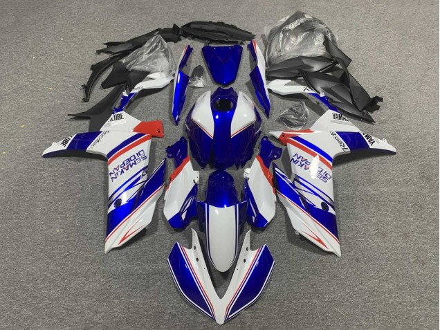 Yamaha YZF R3/R25 Motorrad Verkleidung 2022-2024 - Blau Weiss Rot Semakin Didepan